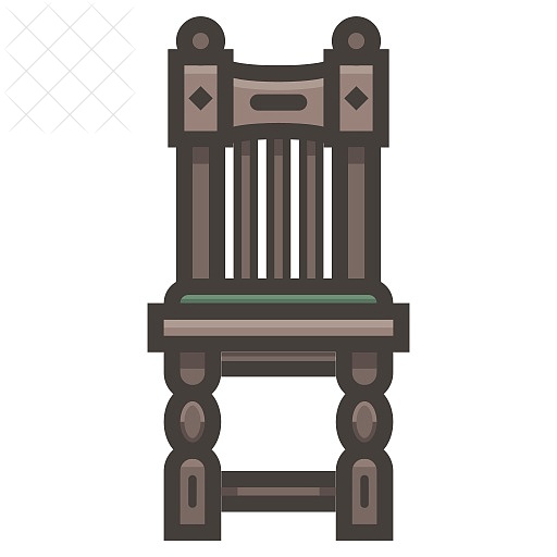 Chair, royal, furniture, seat icon.