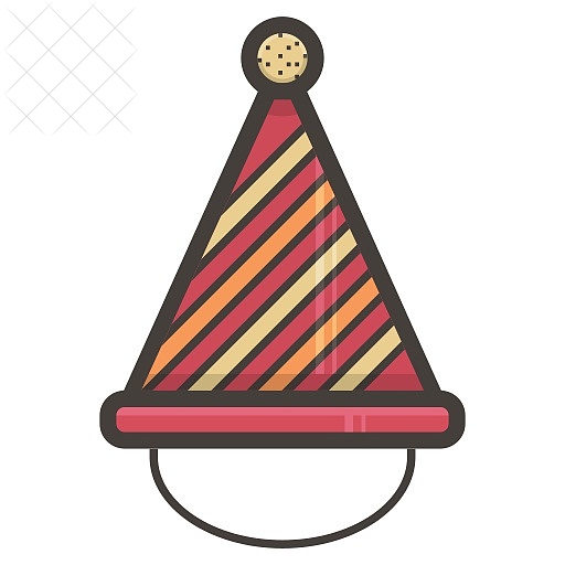 Hat, party, holiday icon.