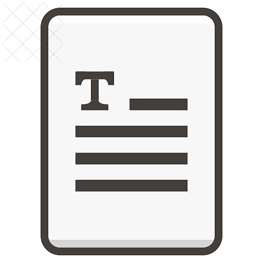 Document, file, text icon.