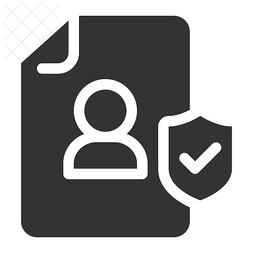 Gdpr, personal data, safety, shield icon.