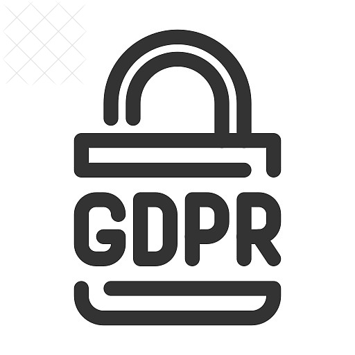 Data, gdpr, protection, secure icon.