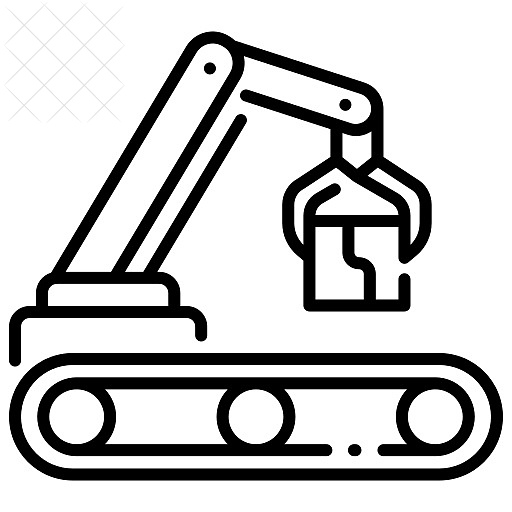 Arm, automation, industrial, industry, machine icon.