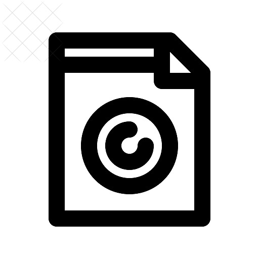 File, iso, types icon.
