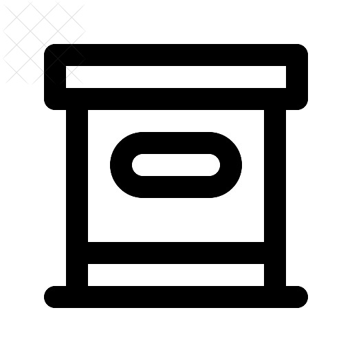 Box, commerce, e, package icon.