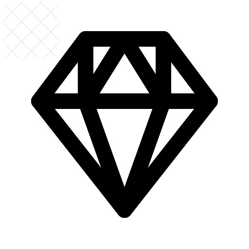 Diamond, gems, jewel icon.