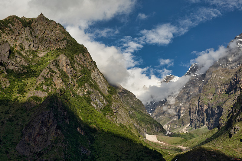 山的全景對天空，喬希馬斯，印度圖片素材