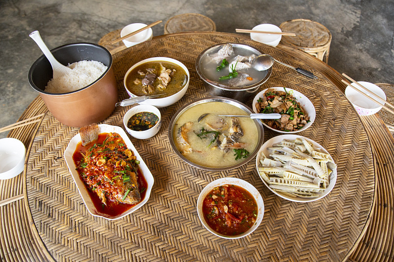 云南農村的農家菜圖片素材