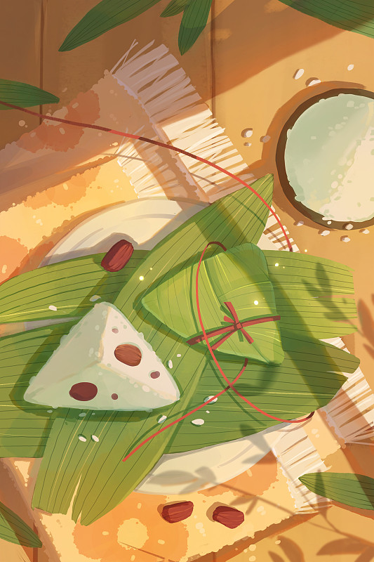 端午節粽子插畫圖片