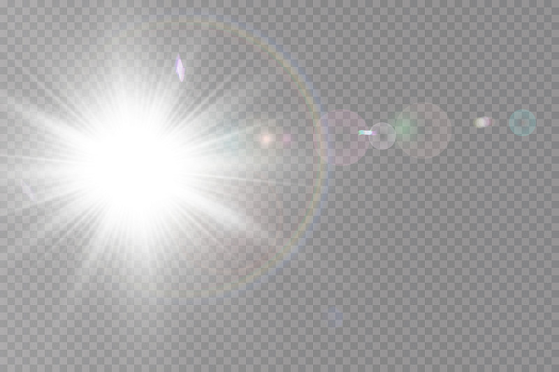 矢量透明陽光特殊透鏡眩光效果插畫圖片
