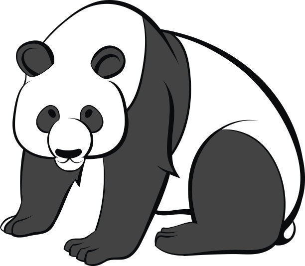 动漫熊猫 动物矢量图素材_图片id:155081683