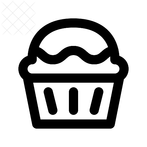 Bakery, muffin icon.