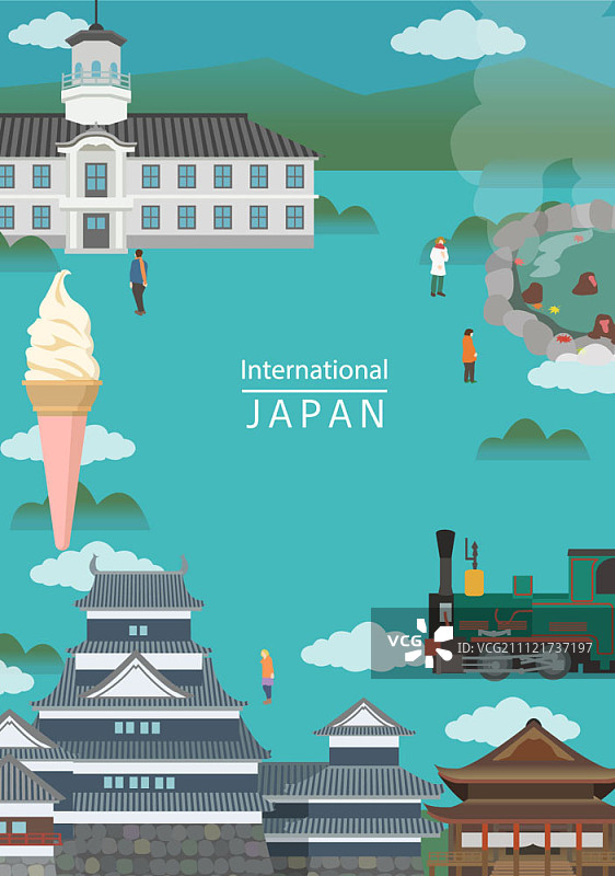 日本的地标插图图片素材