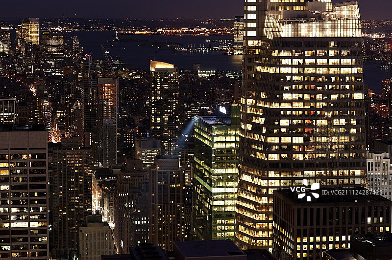 美国纽约洛克菲勒中心的美国银行大厦的外观图片素材