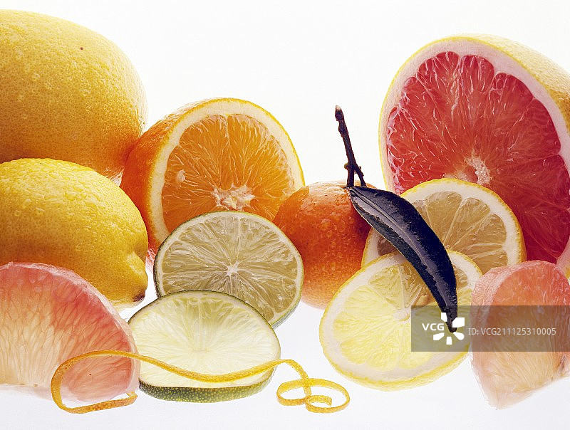 橘子，葡萄柚，柠檬，酸橙和小柑橘图片素材