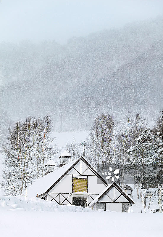 日本北海道雪景风光图片素材