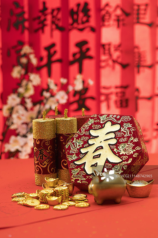 古钱币,元宝,新年,春节图片素材