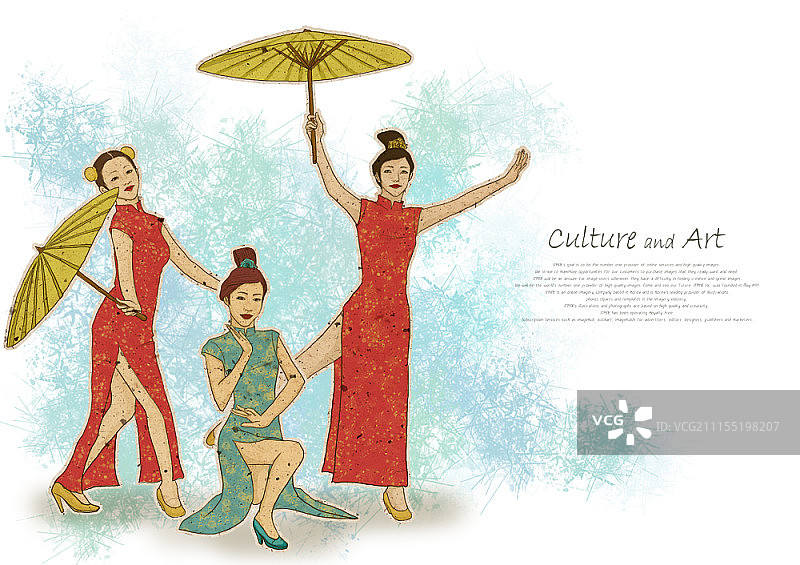 中国传统舞蹈表演图片素材