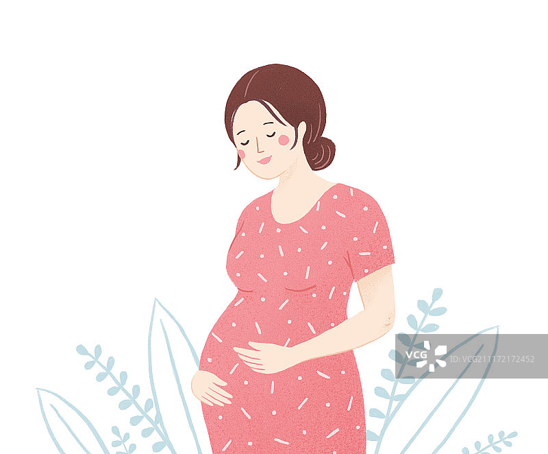孕妇怀孕插画图片素材