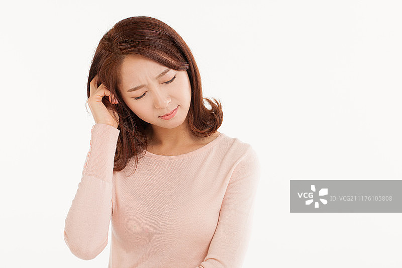 韩国女性的手势和面部表情图片素材