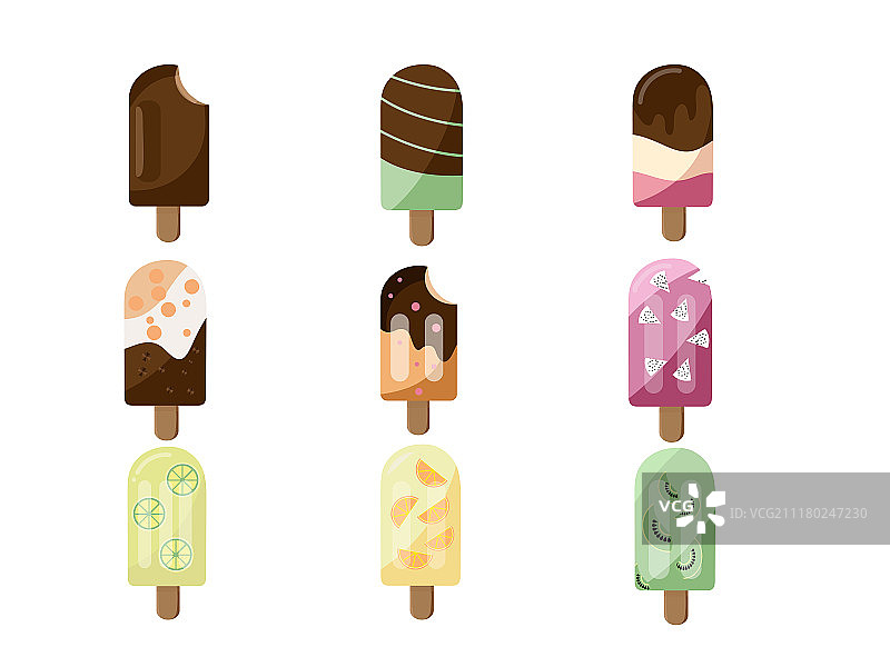 冰淇淋矢量插画图片素材