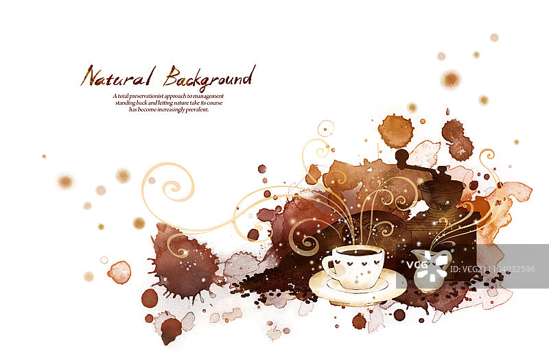抽象咖啡概念背景插图图片素材
