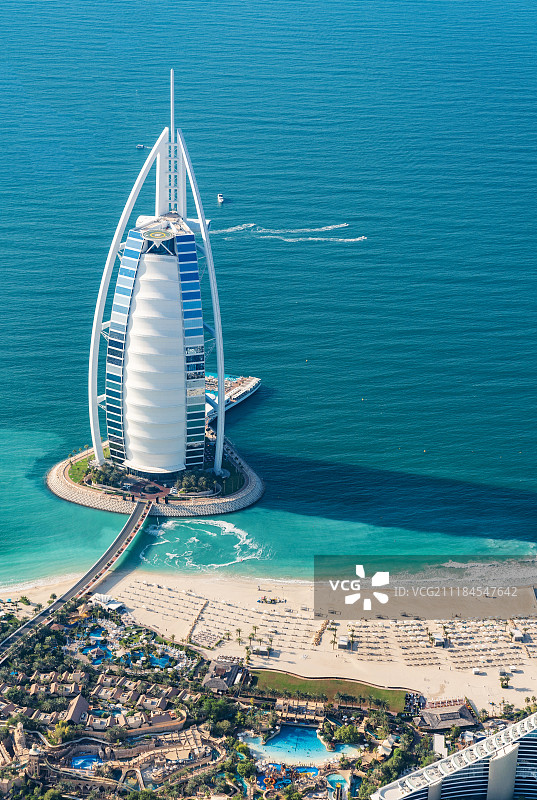 鸟瞰迪拜城市全景图片素材