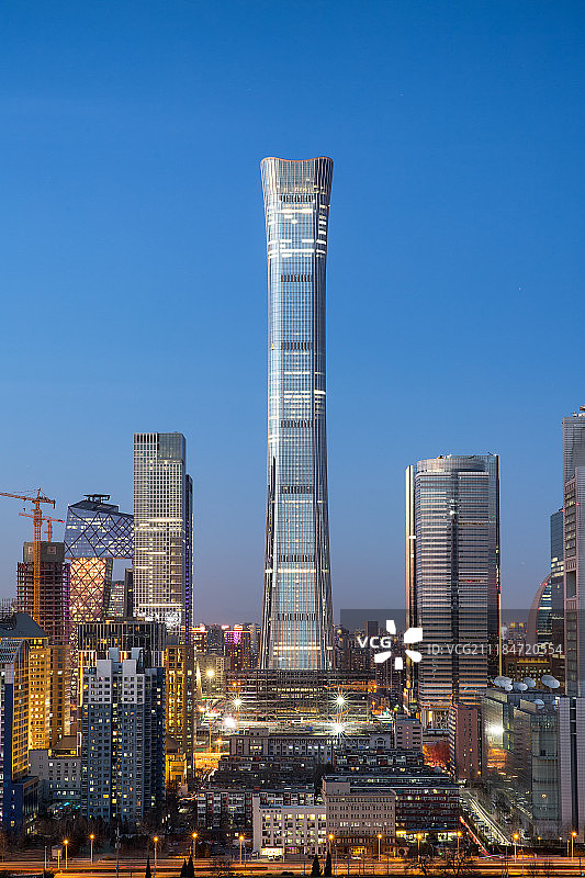 北京第一高楼 中国尊图片素材