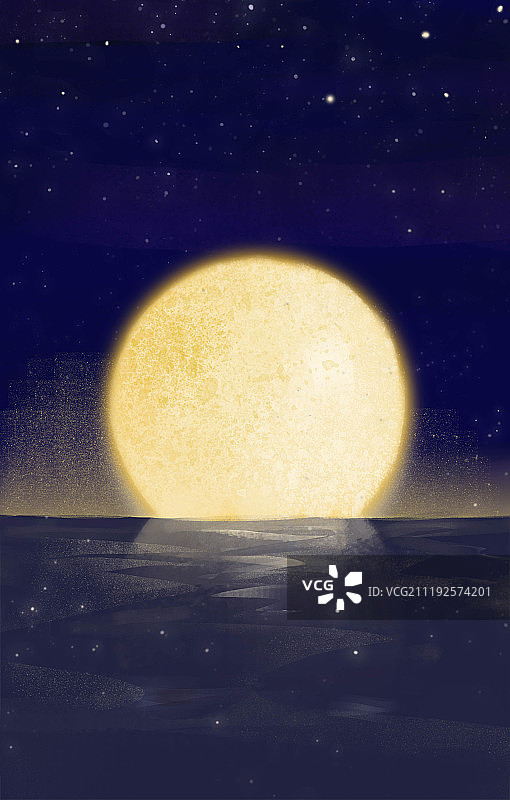 月圆之夜背景图片素材