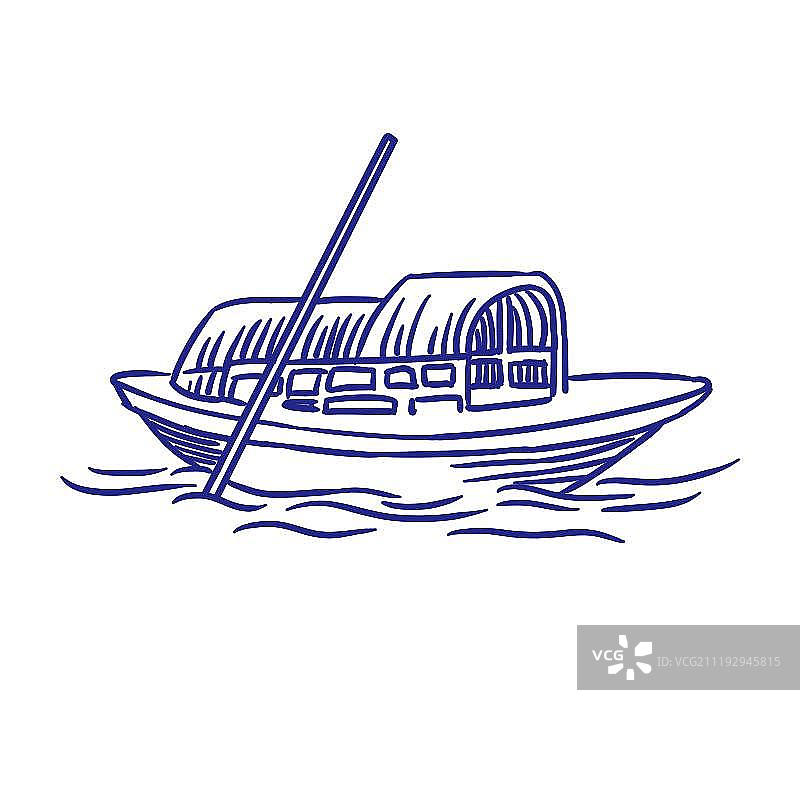 民间传统渔船图片素材
