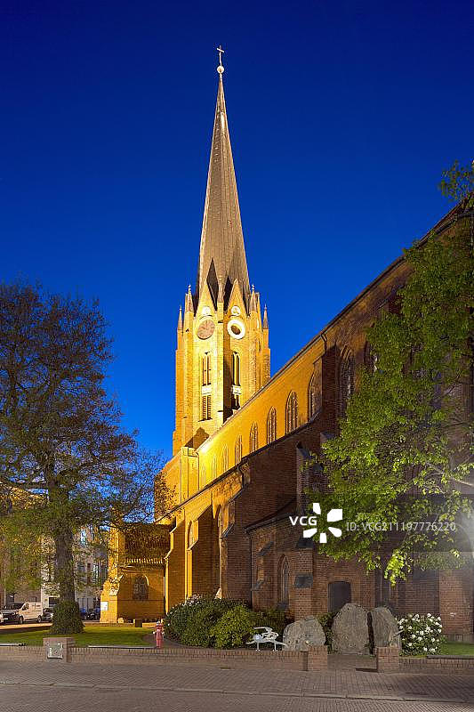 圣彼得教堂，旧城，Buxtehude，德国，欧洲，下萨克森图片素材