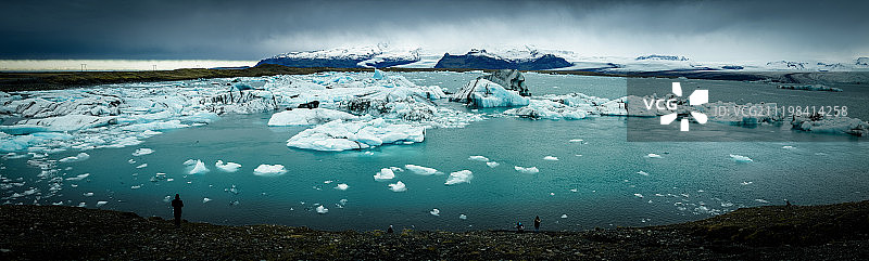 冰岛的冰河湖图片素材
