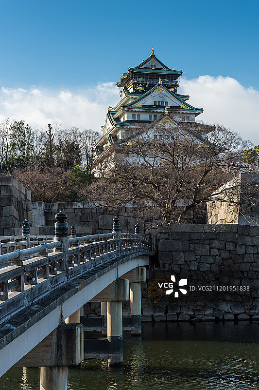 日本大阪城建筑图片素材