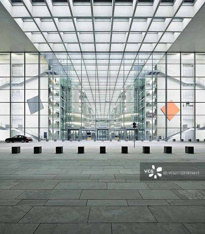 Paul Loebe大楼西立面，入口，政府区，柏林-米特，德国，柏林，欧洲图片素材