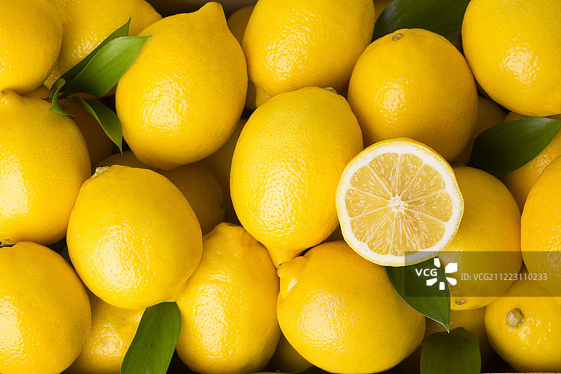 新鲜柑橘类水果，酸橙和柠檬背景106图片素材