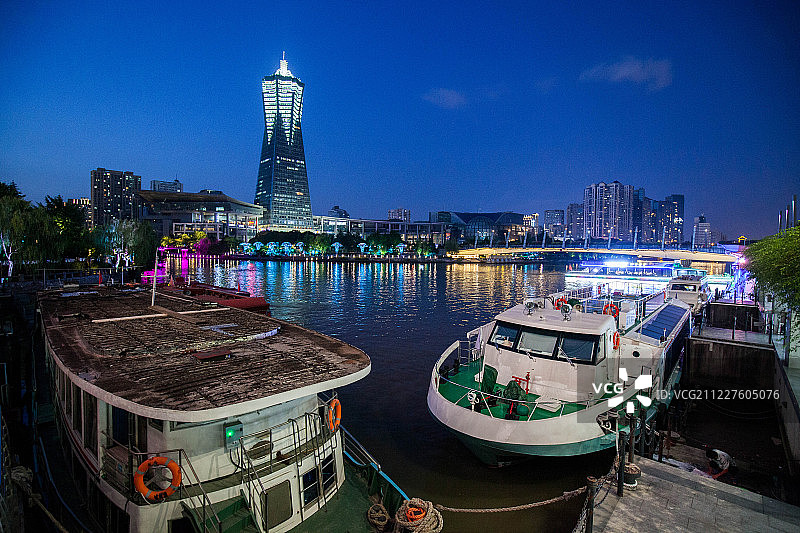 杭州武林门运河码头图片素材
