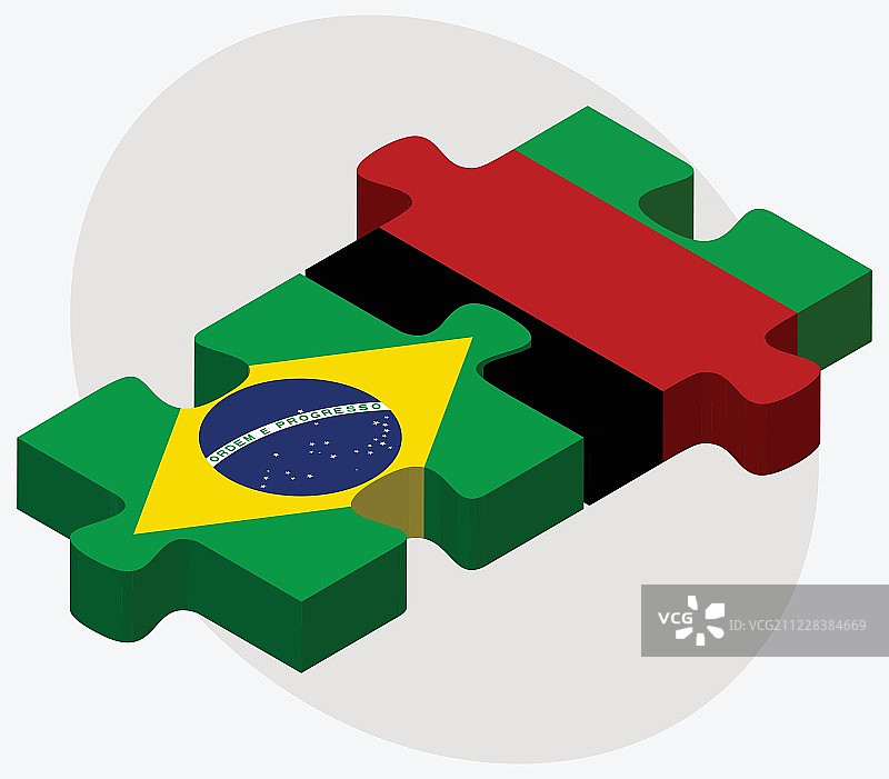 巴西和阿富汗国旗拼图图片素材
