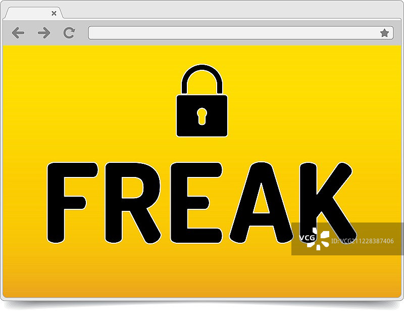 FREAK -保理RSA出口密钥安全-警告在简单的o图片素材