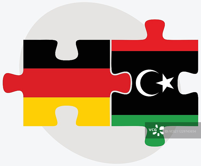 德国和利比亚国旗图片素材