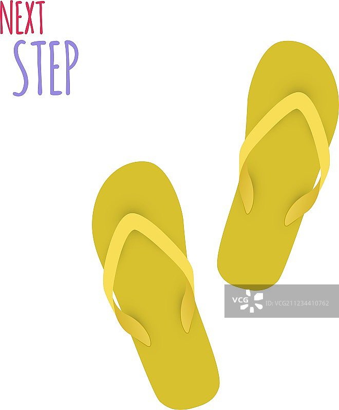 Next Step拖鞋横幅图片素材