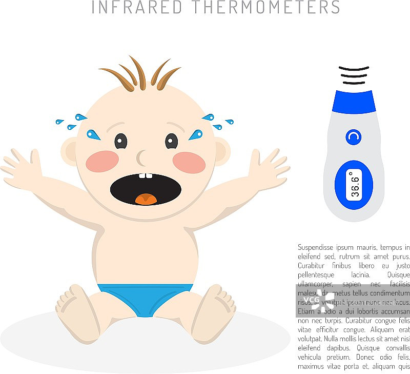 温度测量婴儿图片素材