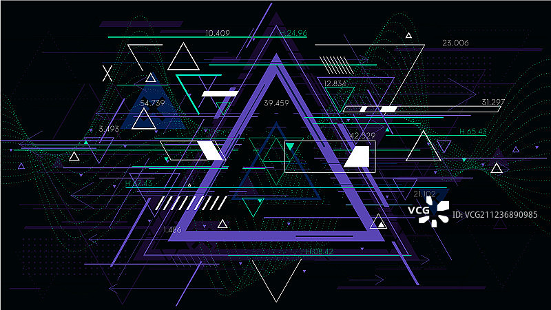 科技未来抽象三角形几何图片素材
