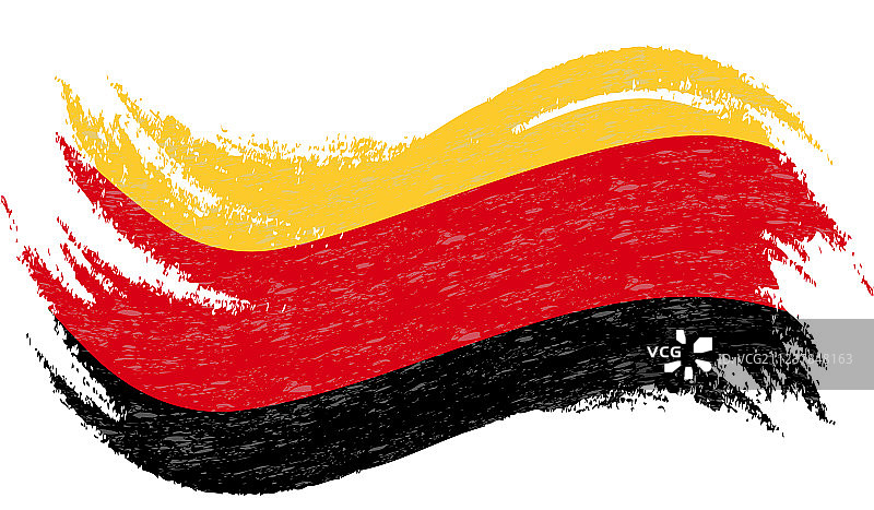 德国国旗用毛笔设计图片素材