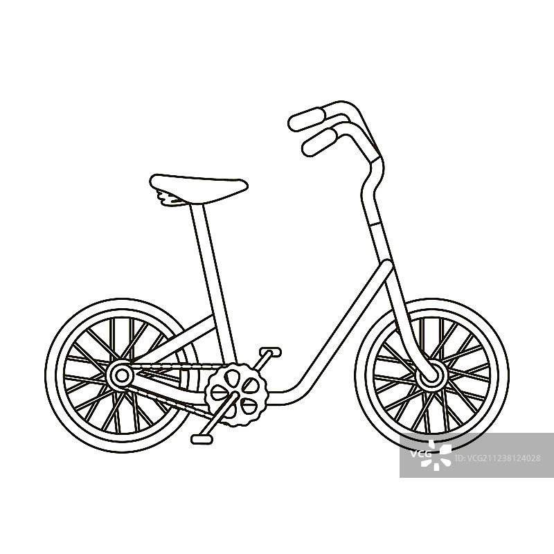 小黄孩的自行车自行车图片素材