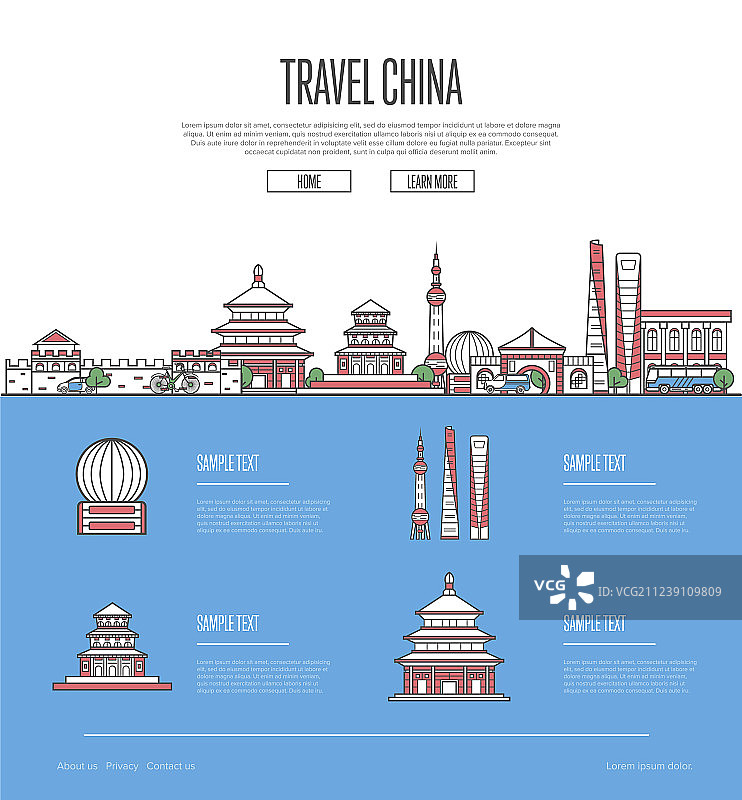 中国旅游度假指南图片素材