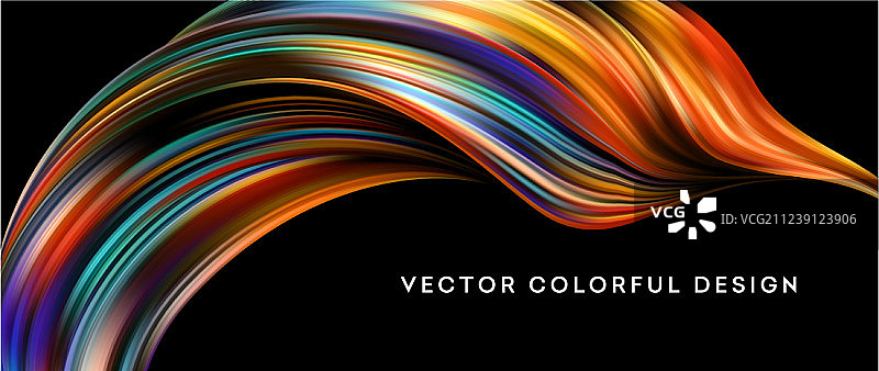 3d抽象彩色流体设计图片素材