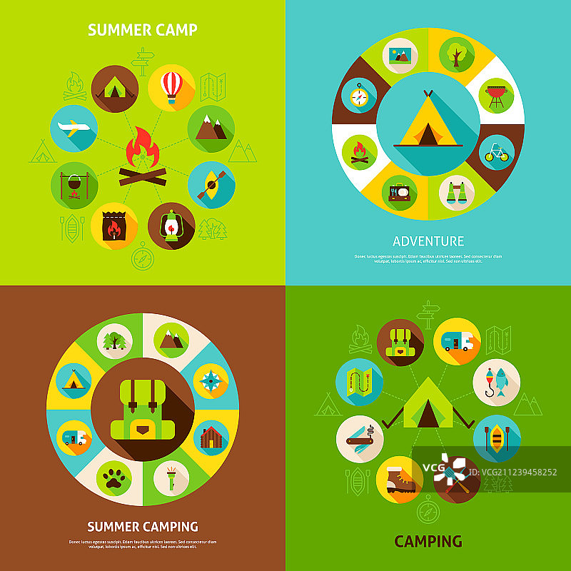 夏季露营的概念图片素材