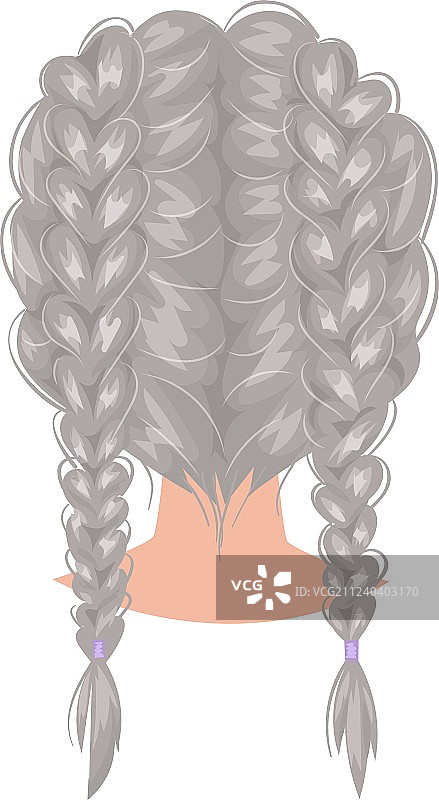 女人发型后视图图片素材