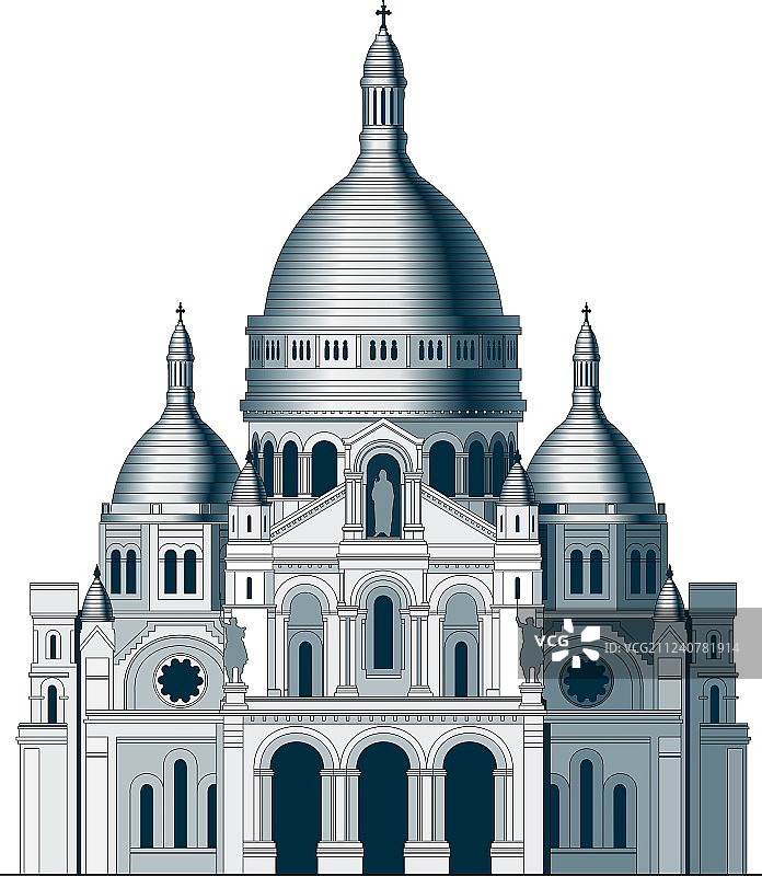 法国圣心大教堂- 2图片素材
