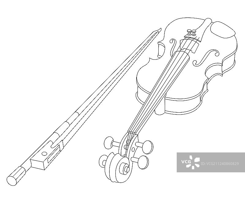 小提琴与弓图片素材