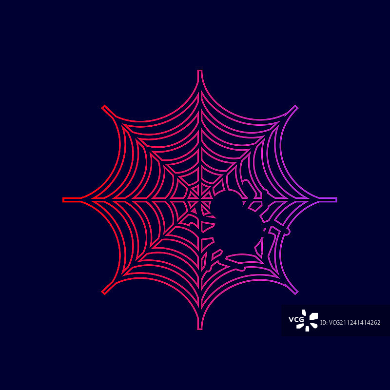 蜘蛛网上的蜘蛛用的线图标图片素材